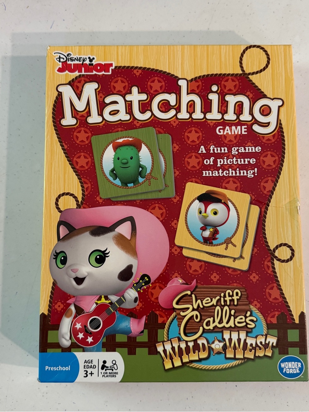 Disney Junior Sheriff Callie Matching Game Wonder Forge Memory Kids Toy